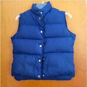 LL Bean goose down vest. Navy blue. No size tag but guessing extra small.